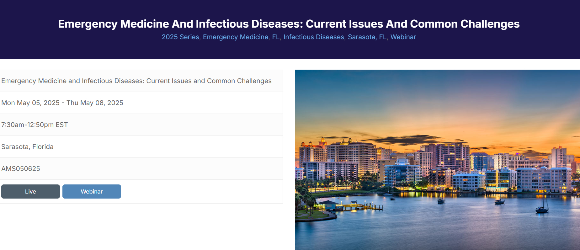 American Medical Seminars Emergency Medicine and Infectious Diseases Current Issues and Common Challenges 2025