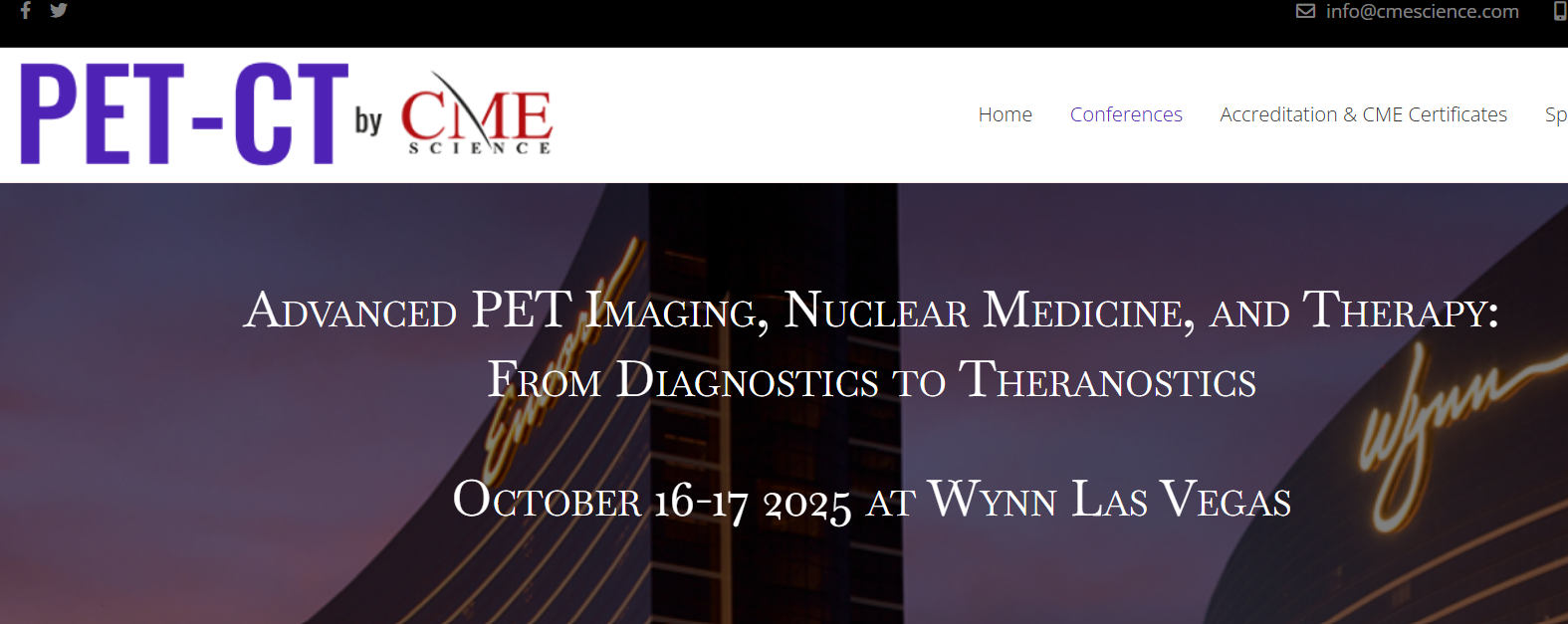 CMEScience Advanced PET Imaging, Nuclear Medicine, and Therapy: From Diagnostics to Theranostics October 16-17 2025